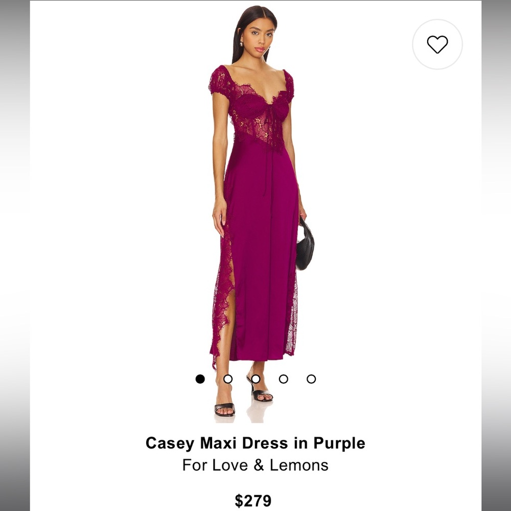 For Love & Lemons Casey Maxi in purple